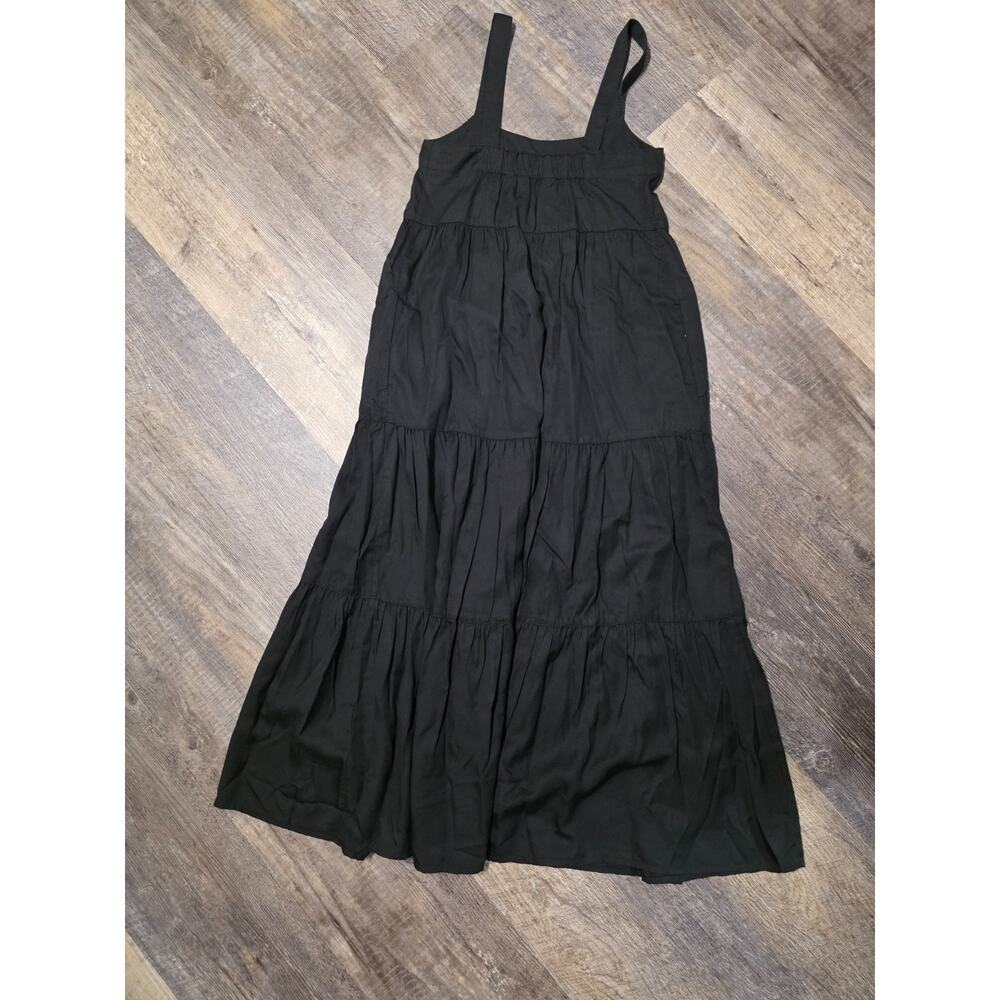 The Drop Dress Womens XXS Black Britt Tiered Maxi Tent Tencel NWT - Picture 5 of 7
